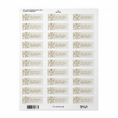 Gold Glamour Glitzer Confetti Labels (Vorne)