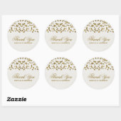 Gold Glamour Glitzer Confetti Vielen Dank Sticker (Blatt)