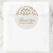 Gold Glamour Glitzer Confetti Vielen Dank Sticker (Tasche)