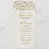 Gold Glamour Glitzer Confetti Wedding Program Programm (Vorne/Hinten)