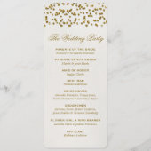 Gold Glamour Glitzer Confetti Wedding Program Programm (Rückseite)