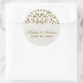 Gold Glamour Glitzer Confetti Wedding Sticker (Tasche)