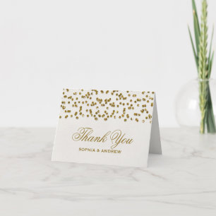 Gold Glamour Glitzer Konfetti Danke