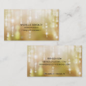 Gold Glamour Glühlichter Orbs Sparkone Visitenkarte (Vorne/Hinten)