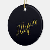 Gold Glamour personalisiert Keramik Ornament (Links)