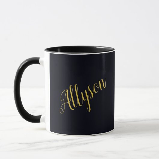 Gold Glamour personalisiert Tasse (Links)
