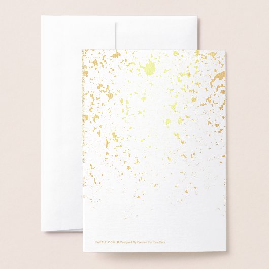 Gold Glamour Spark Tropfen Süß 16 Einladungfoil Folienkarte (Rückseite mit Umschlag)