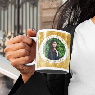Gold Glanz Abschluss benutzerdefiniertes Abschluss Kaffeetasse