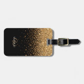 Gold Glanz Funkeln Elegante Luxus Textur Gepäckanhänger (Vorderseite horizontal)