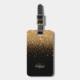 Gold Glanz Funkeln Elegante Luxus Textur Gepäckanhänger