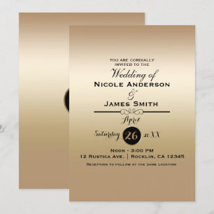 Gold Glanz Glänzend Metallisch Elegant Klassisch H Einladung