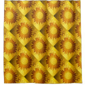 Gold, glänzend, modern, im Stil, farbig, Sonnenblu Duschvorhang (Vorderseite)
