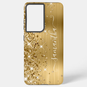 Gold Glänzende Folie Girly Unterschrift Samsung Galaxy Hülle