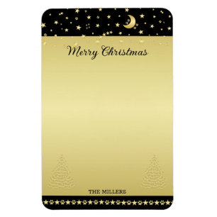 Gold glänzende Weihnachtssterne, Pfoten auf Gold u Magnet