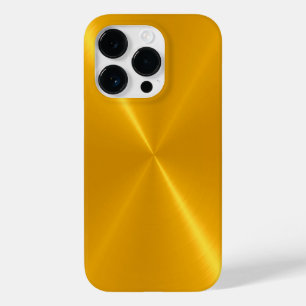Gold glänzender Edelstahl Metall Case-Mate iPhone 14 Pro Hülle