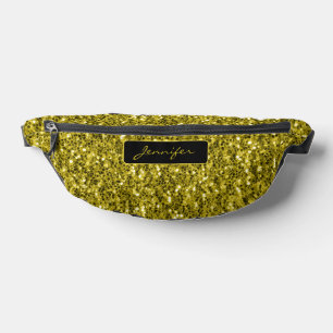 Gold glänzt funkelt schwarz Benutzerdefinierter Na Bauchtasche