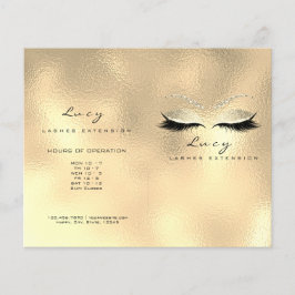 Gold Glass Glitzer Makeup Augapfel Preise Packungs Flyer