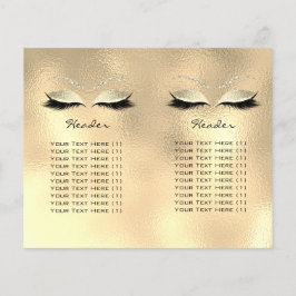 Gold Glass Glitzer Makeup Augapfel Preise Packungs Flyer