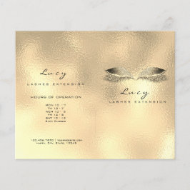 Gold Glass Glitzer Makeup Augapfel Preise Packungs Flyer