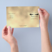 Gold Glass Makeup Eyes Lashes DL 3 Packungsbeilage Flyer (Handgriff)