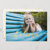 Gold Glaube 2014 Fotokarte Feiertagskarte (Vorne/Hinten)