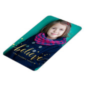 Gold Glaube Handwriting | Holiday Full Foto Magnet (Linke Seite)