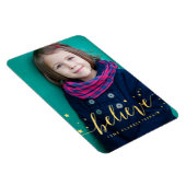 Gold Glaube Handwriting | Holiday Full Foto Magnet (Rechte Seite)