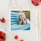 Gold glauben | Feiertags-Foto-Papierservietten Serviette (Beispiel)