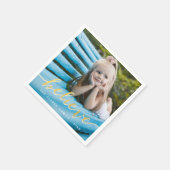 Gold glauben | Feiertags-Foto-Papierservietten Serviette (Ecke)