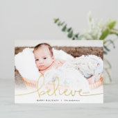 Gold glauben folien feiertagskarte (Stehend vorne)