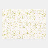 Gold glauben, Schneeflocken Polka macht Weihnachte Geschenkpapier Set (Vorderseite 2)