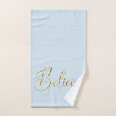 Gold glaubt Winter Blue Badhandtuch Set (Handtuch)