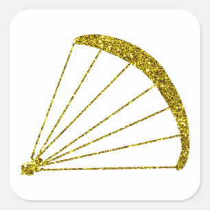 Gold Gleitschirm Aufkleber