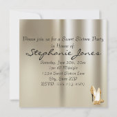 Gold Glimmer Gold Glitzer Shoes 16 . Geburtstag Einladung (Rückseite)