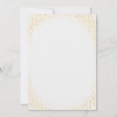 Gold Glimmer Snow Globe Holiday Card Ankündigung (Rückseite)