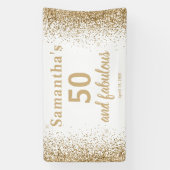 Gold Glitter 50. Geburtstag Banner (Vertikal)