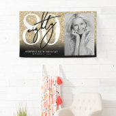 Gold Glitter 80. Geburtstagsfeier Banner (Insitu)