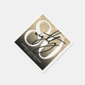 Gold Glitter 80. Geburtstagsfeier Serviette (Ecke)