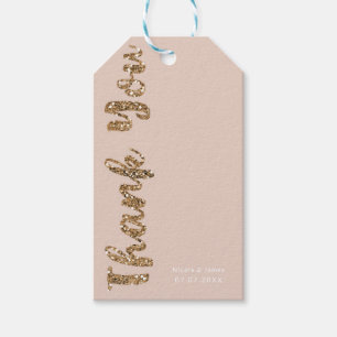 Gold Glitter Beige Rosé Hundepfoten-Knochen Hundes Geschenkanhänger