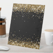 Gold Glitter Black Blank Sockelschild (In Situ)