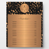 Gold Glitter Black Copper Fotoplatte (Vorderseite)