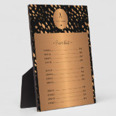 Gold Glitter Black Copper Fotoplatte (Seite)