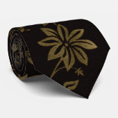Gold Glitter Blumen Krawatte (Gerollt)