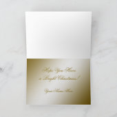 Gold Glitter Christmas Ornaments Feiertagskarte (Innenseite)