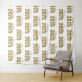 Gold Glitter Class of 2025 Foto Backdrop Wandteppich (Beispiel (Horizontal))