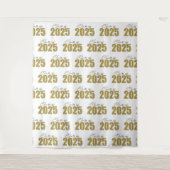Gold Glitter Class of 2025 Foto Backdrop Wandteppich (Vorderseite)