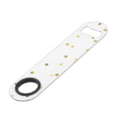 Gold Glitter Confetti Dot Polka Nail Bottle Opener Speedflaschenöffner (Rückseite Schrägansicht)