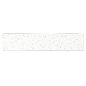 Gold Glitter Confetti Dot Polka Nail Table Runner Kurzer Tischläufer (Horizontal)