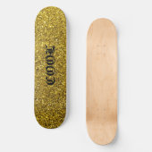 Gold Glitter Cool Skateboard Deck (Vorderseite)