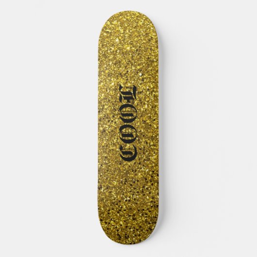 Gold Glitter Cool Skateboard Deck (Vorderseite)